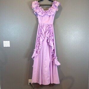 Vintage 1980s union made lavender formal dress 3
